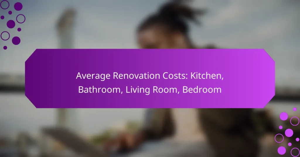 Costuri medii de renovare: Bucătărie, Baie, Living, Dormitor