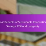Cost Benefits of Sustainable Renovation: Savings, ROI and Longevity