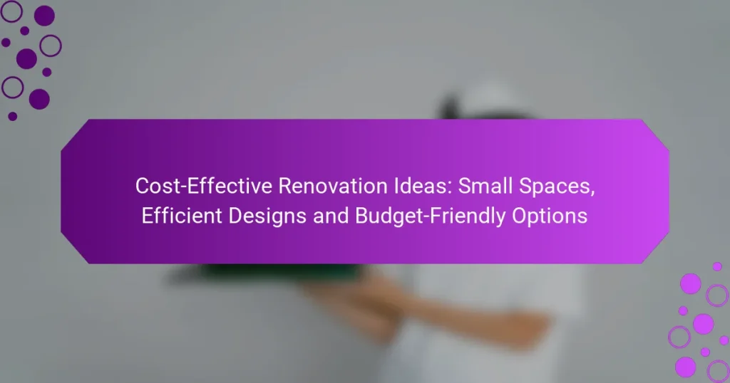 Idei Rentabile de Renovare: Spații Mici, Designuri Eficiente și Opțiuni Prietenoase cu Bugetul