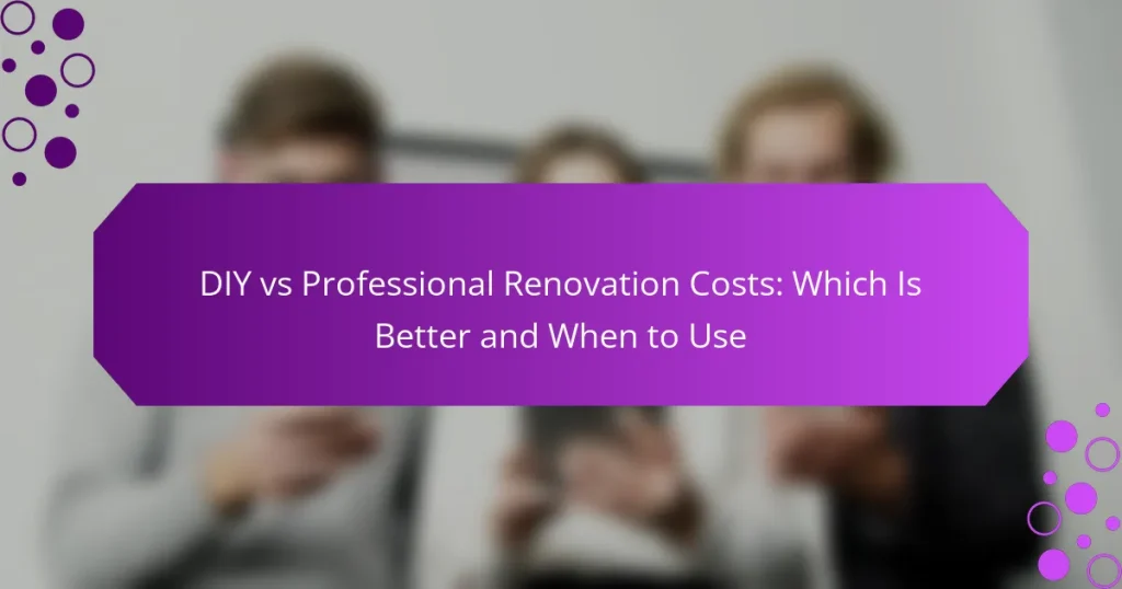 Costuri Renovare DIY vs Profesional: Care Este Mai Bine și Când Să Folosești