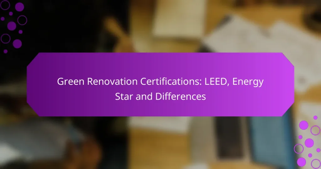 Certificări pentru Renovare Verde: LEED, Energy Star și Diferențe