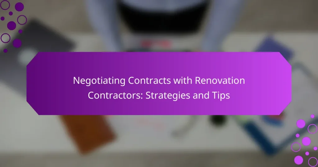 Negotiating Contracts with Renovation Contractors: Strategies and Tips