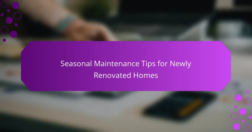 Sfaturi de Întreținere Sezonieră pentru Case Recent Renovate